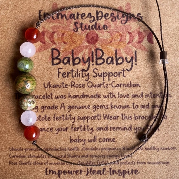 💕NWT 💕Fertility Support Healing Energy Gemstone Crystal Bracelet - Picture 4 of 8